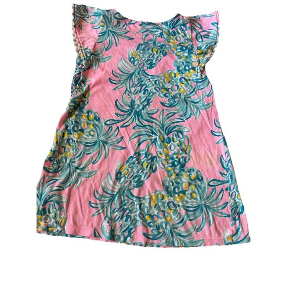 Lilly Pulitzer GIRLS MINI ASTARA DRESS Pelican Pink Pineapple Tropical Sz 4-5 - Picture 2 of 11